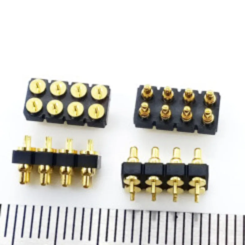 Pogo Pin Connector 8 Pin 2.54mm Pitch SMT Male Pogo Pin Connector Waterproof Magnetic