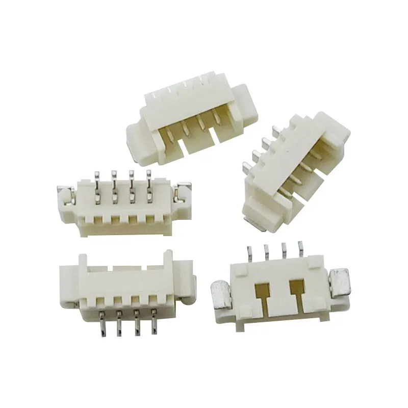 1.25MM HDR 4 CKT Right-Angle CONN. SMD 4 VIE