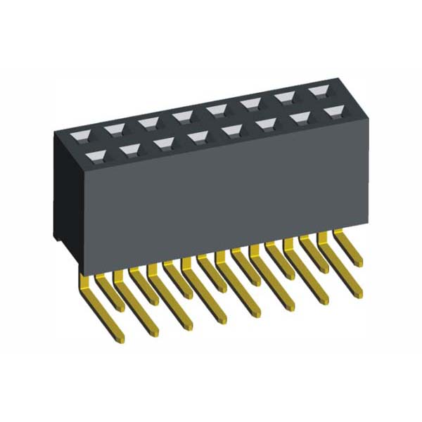 2.54mm PCB Socket R/A Dip Type H=5.0/7.2/8.5/11.0mm