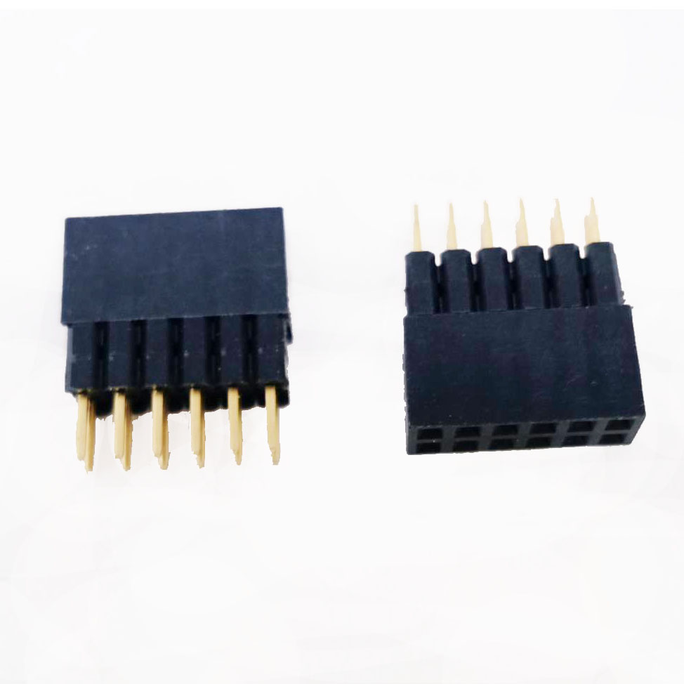 Female header Double row 2.54mm pitch board to board connector 2X6 pins