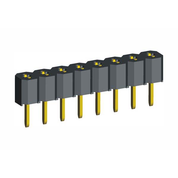 2.54mm PCB Socket Straight Dip Type Single Row H=3.6mm