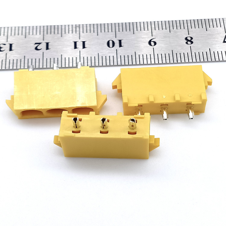 6.35mm wafer power straight 3p yellow