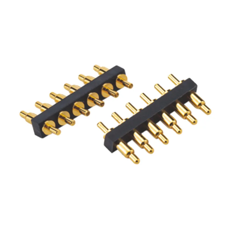 pogo pin 2.54mm 6pin spring loaded connector Dip Type H=6.0mm