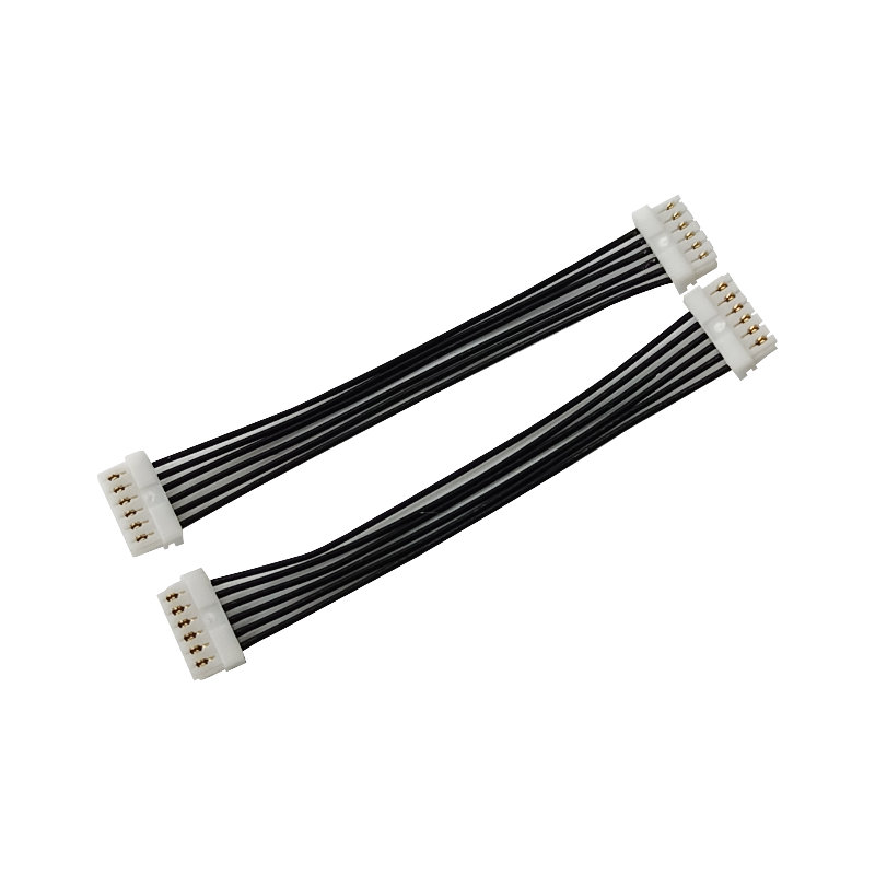 Custom 0.8 Terminal cable Soft silicone wire harness 6 pins 0.8 mm Pitch Assembly Wiring Harness