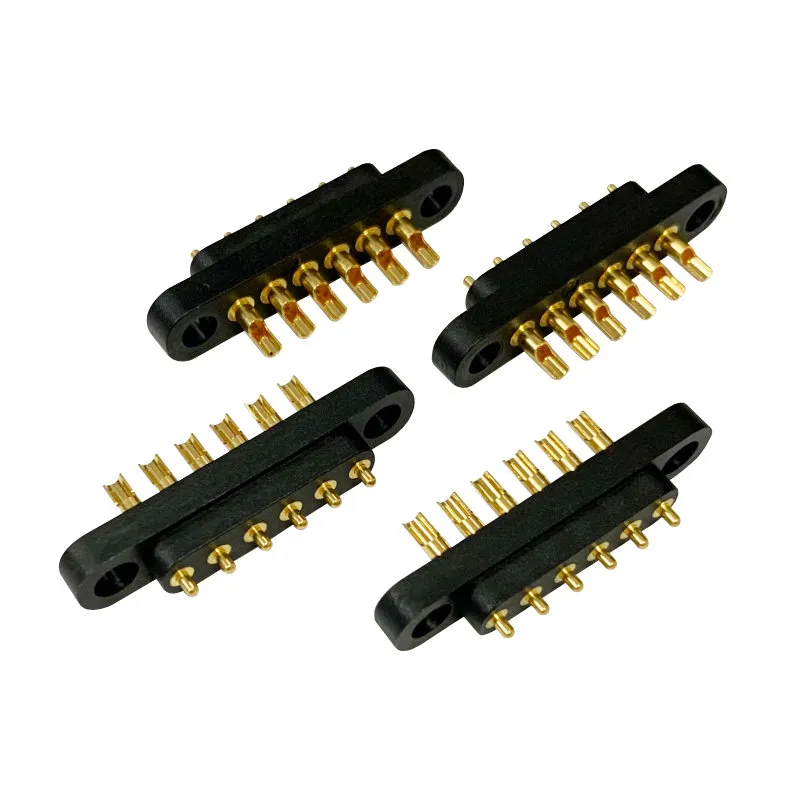 Mill-Max 868-22-006-00-001101 Spring Loaded Connector, Target Header, 4 mm, 1 Row, 6 Contacts, PCB Mount, Brass Alloy