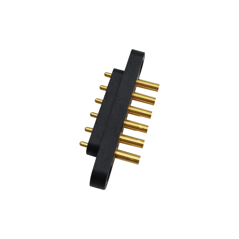 Mill-Max 868-22-006-00-001101 Spring Loaded Connector, Target Header, 4 mm, 1 Row, 6 Contacts, PCB Mount, Brass Alloy